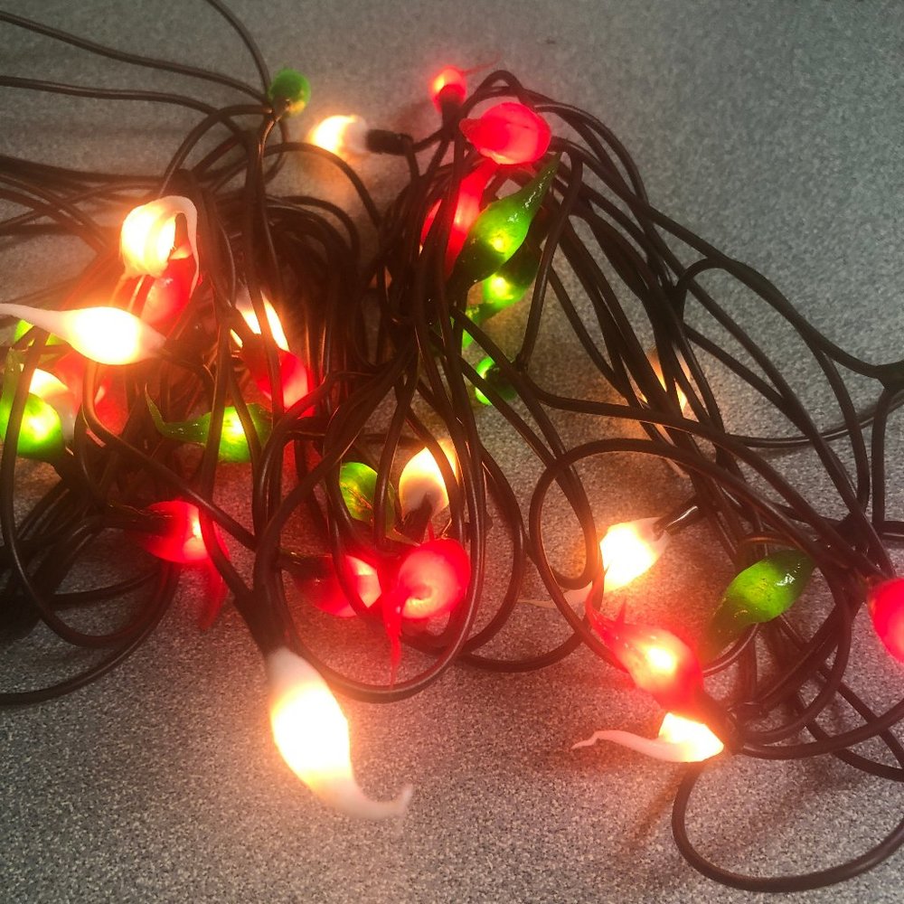 Holiday Mix Dipped String Lights - electric